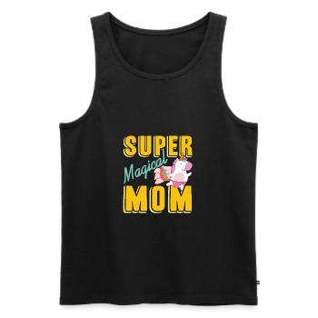Super Magical Mom Cute Unicorn T-Shirt Present - Männer Premium Bio Tank Top - Schwarz - Vorne - Michal (187cm)
