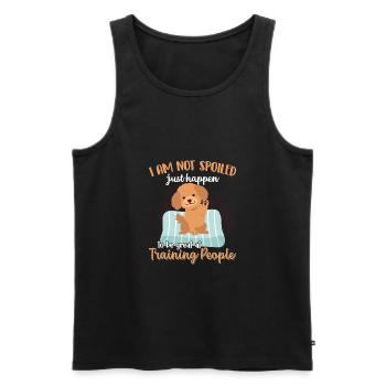 Pudel Ich Bin Nicht Verwöhnt Lustige Hundehalter - Männer Premium Bio Tank Top - Schwarz - Vorne - Michal (187cm)