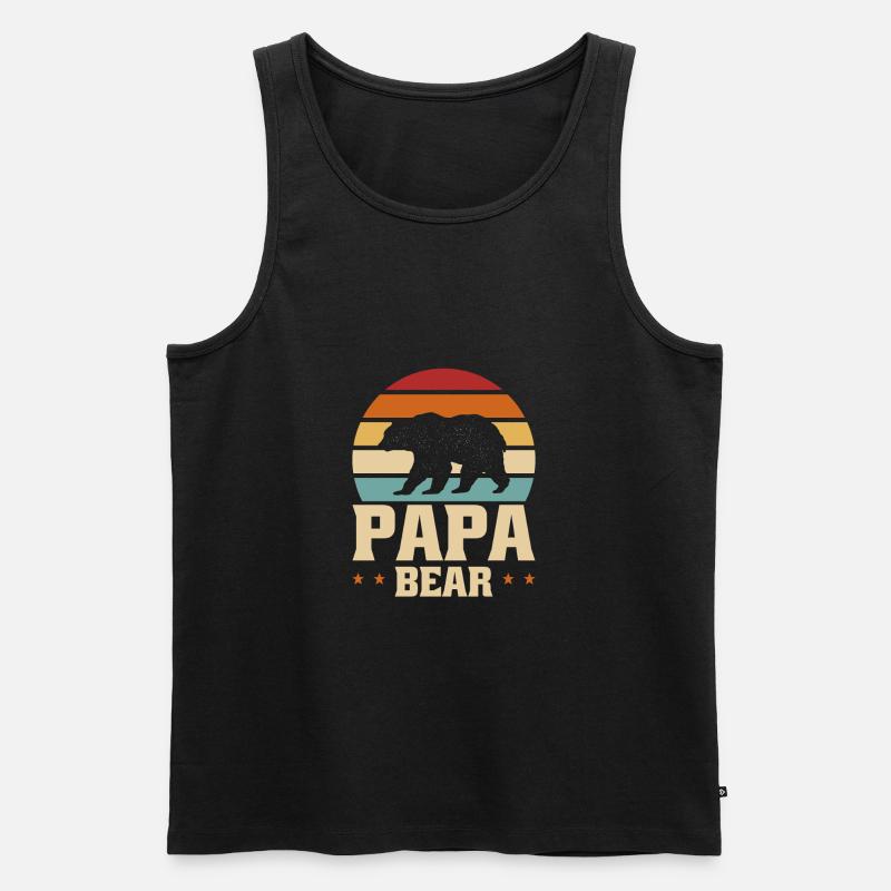 Bärenmann - Männer Premium Bio Tank Top - Schwarz