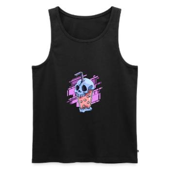 Bubble Tea Nu Goth Style - Otaku Bubble Tea - Männer Premium Bio Tank Top - Schwarz - Vorne - AI Model Male 178 light (178cm)