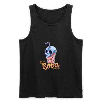 Bubble Tee Pastell Goth Skelett - Kawaii Bubble - Männer Premium Bio Tank Top - Schwarz - Vorne - AI Model Male 178 light (178cm)