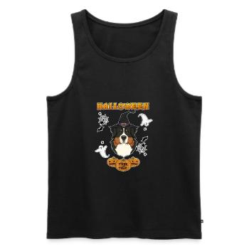 Happy Halloween I Dog Lover I Bernese Mountain Dog - Men's Premium Organic Tank Top - black - Front - Michal (187cm)