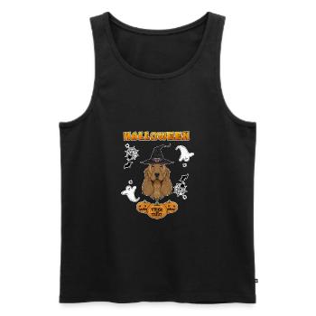 Happy Halloween I Dog Lover I Cocker Spaniel - Men's Premium Organic Tank Top - black - Front - Michal (187cm)