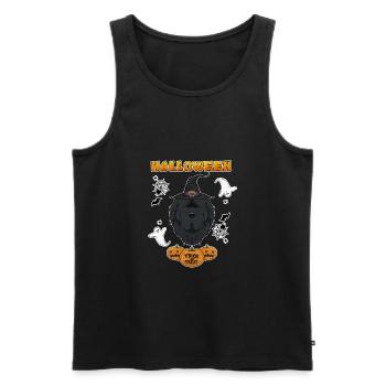 Happy Halloween I Dog Lover I Newfoundland - Männer Premium Bio Tank Top - Schwarz - Vorne - Michal (187cm)