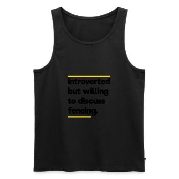 Fechten Geek - Männer Premium Bio Tank Top - Schwarz - Vorne - Michal (187cm)