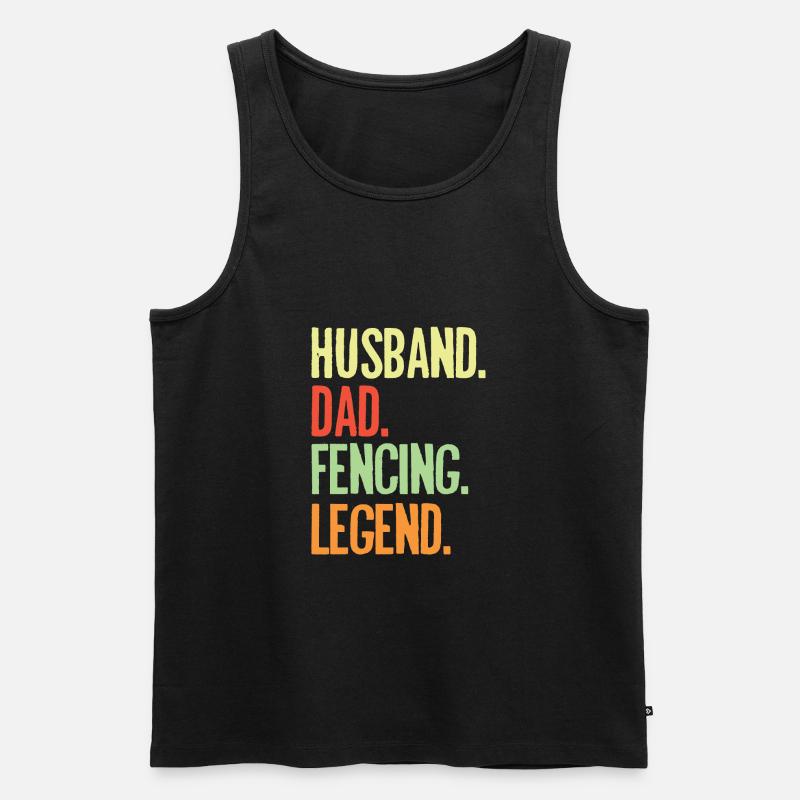 Fechten-Ehemann - Männer Premium Bio Tank Top - Schwarz