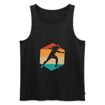 Fußballwache - Männer Premium Bio Tank Top - Schwarz - Vorne - Michal (187cm)