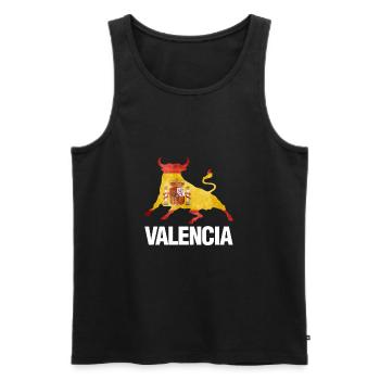 Valencia Spain Flag Bull Fight Spanish - Men's Premium Organic Tank Top - black - Front - AI Model Male 178 light (178cm)