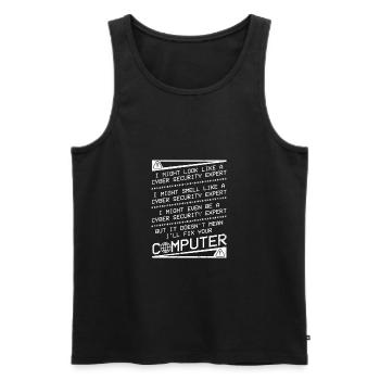 Cyber Security Professional Expert Ethical Hacker - Männer Premium Bio Tank Top - Schwarz - Vorne - Michal (187cm)