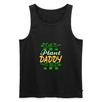 Plant Daddy Awesome Gardening Design For Dad's - Männer Premium Bio Tank Top - Schwarz - Vorne - AI Model Male 178 light (178cm)