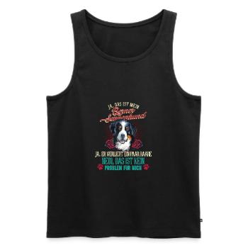 Berner Sennenhund Problem - Männer Premium Bio Tank Top - Schwarz - Vorne - Michal (187cm)