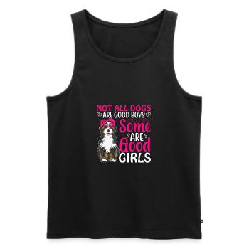 Australian Shepherd Some are good girls - Men's Premium Organic Tank Top - black - Front - AI Model Male 178 light (178cm)