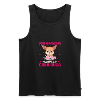 Hund Oma Mit Chihuahua Lustige Hundehalter - Männer Premium Bio Tank Top - Schwarz - Vorne - Michal (187cm)