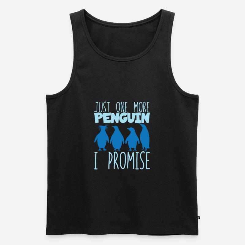 Letzter Pinguin - Männer Premium Bio Tank Top - Schwarz