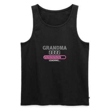 Grandma 2022 Loading, Future Grandmother - Débardeur bio Premium Homme - noir - Devant - Michal (187cm)