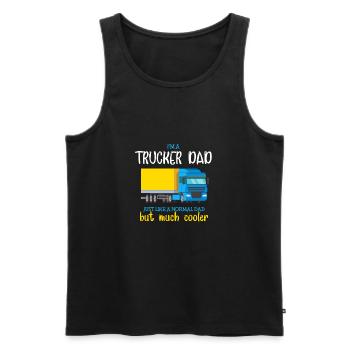 I'm A Trucker Dad, Yellow Truck Gift Truckers Papa - Débardeur bio Premium Homme - noir - Devant - Michal (187cm)