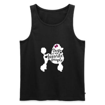 Pudel Hunde Sind Lieblingsmenschen Lustige - Männer Premium Bio Tank Top - Schwarz - Vorne - Michal (187cm)