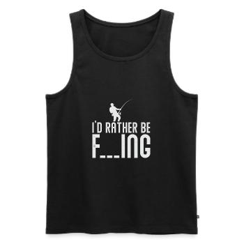 Angeln versuchen - Männer Premium Bio Tank Top - Schwarz - Vorne - Michal (187cm)