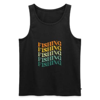 Mehr Angeln - Männer Premium Bio Tank Top - Schwarz - Vorne - AI Model Male 178 light (178cm)