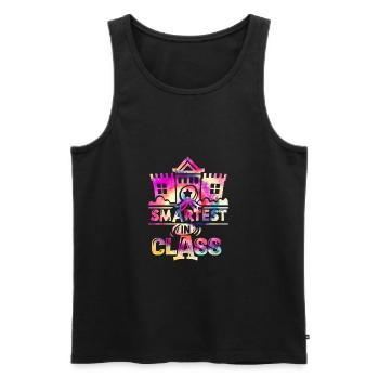 Smartest in the Class Back to School - Men's Premium Organic Tank Top - black - Front - AI Model Male 178 light (178cm)