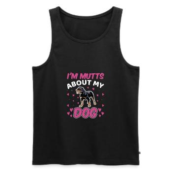 I Am Mutts About Dog Rottweiler Funny - Men's Premium Organic Tank Top - black - Front - AI Model Male 178 light (178cm)