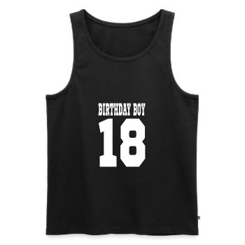 18. Geburtstag Birthday Boy Spruch Geschenk - Männer Premium Bio Tank Top - Schwarz - Vorne - Michal (187cm)