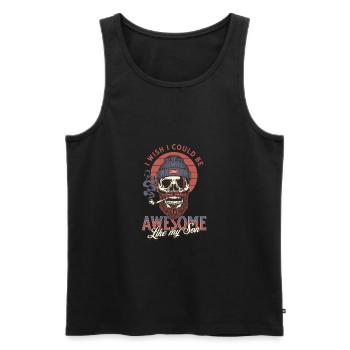 I wish I could be Awesome like my Son - Men's Premium Organic Tank Top - black - Front - Michal (187cm)