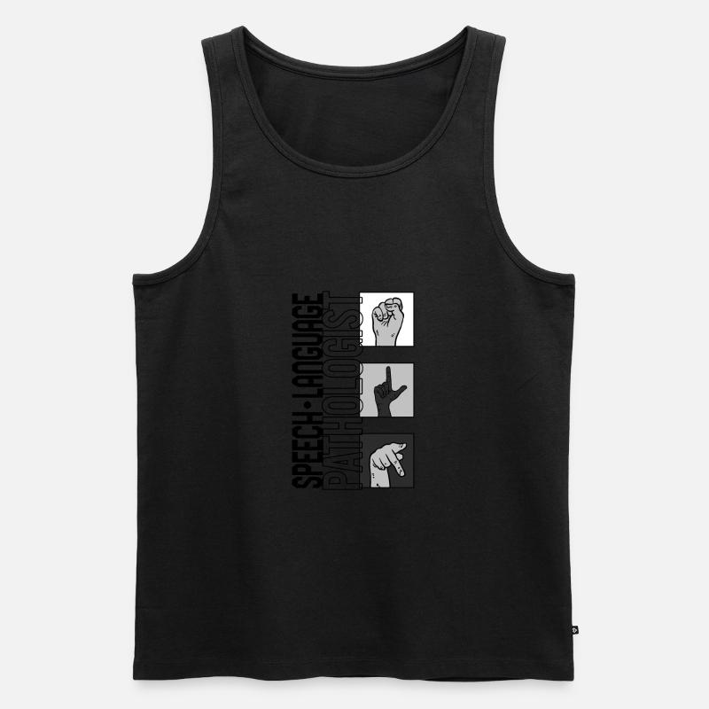 Speech Language Pathologist Shirt, Speech - Men's Premium Organic Tank Top - black