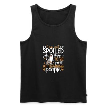 Australian Shepherd I Am Not Spoiled Fun Dog - Men's Premium Organic Tank Top - black - Front - AI Model Male 178 light (178cm)