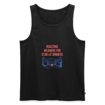 Star lit Dinners Camping Foodie Camper Food Lover - Männer Premium Bio Tank Top - Schwarz - Vorne - Michal (187cm)