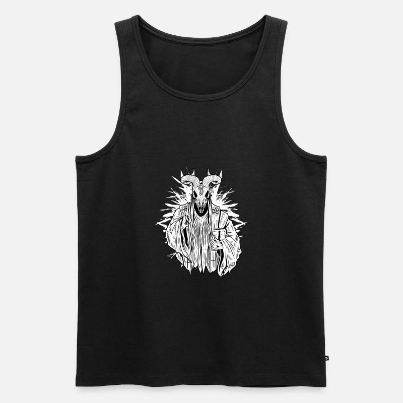 Baphomet-Skelett - Böser Baphomet - Männer Premium Bio Tank Top - Schwarz