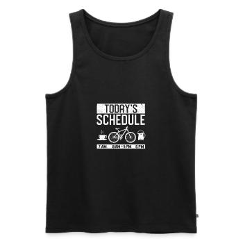 Mountain Biking Cycling Vintage Cyclist Today - Men's Premium Organic Tank Top - black - Front - Michal (187cm)