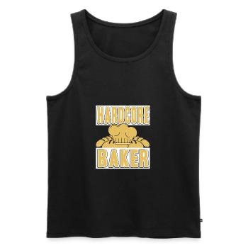 Hardcore Baker Awesome Baking Designs T-Shirt - Männer Premium Bio Tank Top - Schwarz - Vorne - Michal (187cm)