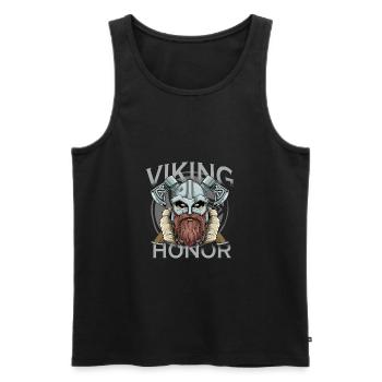 Die Ehre der Wikingerkrieger - Keltische Kultur - - Männer Premium Bio Tank Top - Schwarz - Vorne - AI Model Male 178 light (178cm)