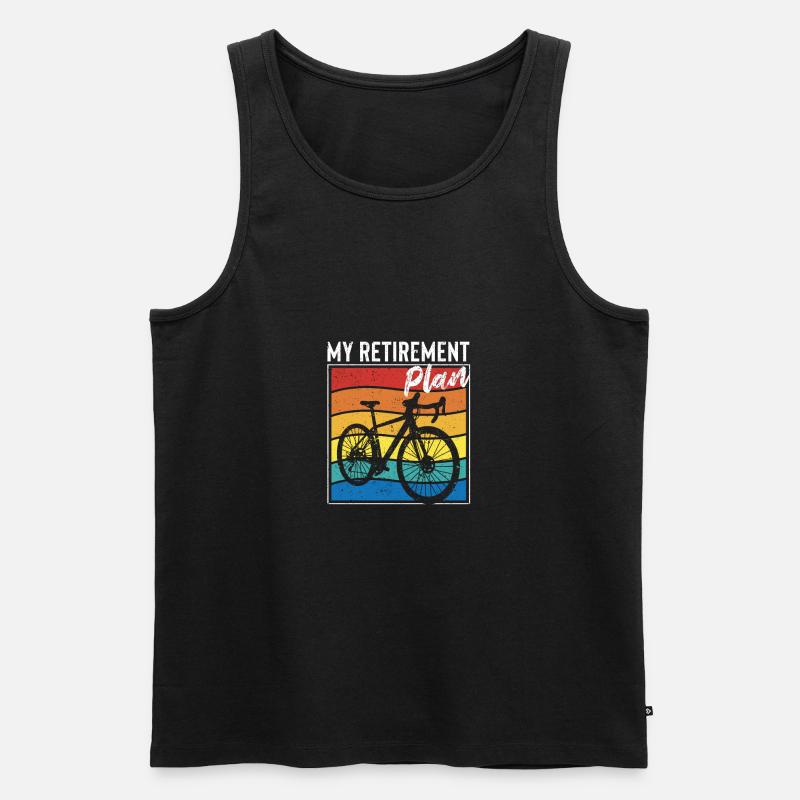 Mon plan de retraite Cyclistes cyclistes - Débardeur bio Premium Homme - noir