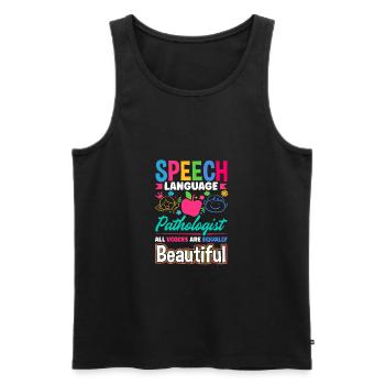 Speech Language Pathologist Pathology Speech - Männer Premium Bio Tank Top - Schwarz - Vorne - AI Model Male 178 light (178cm)
