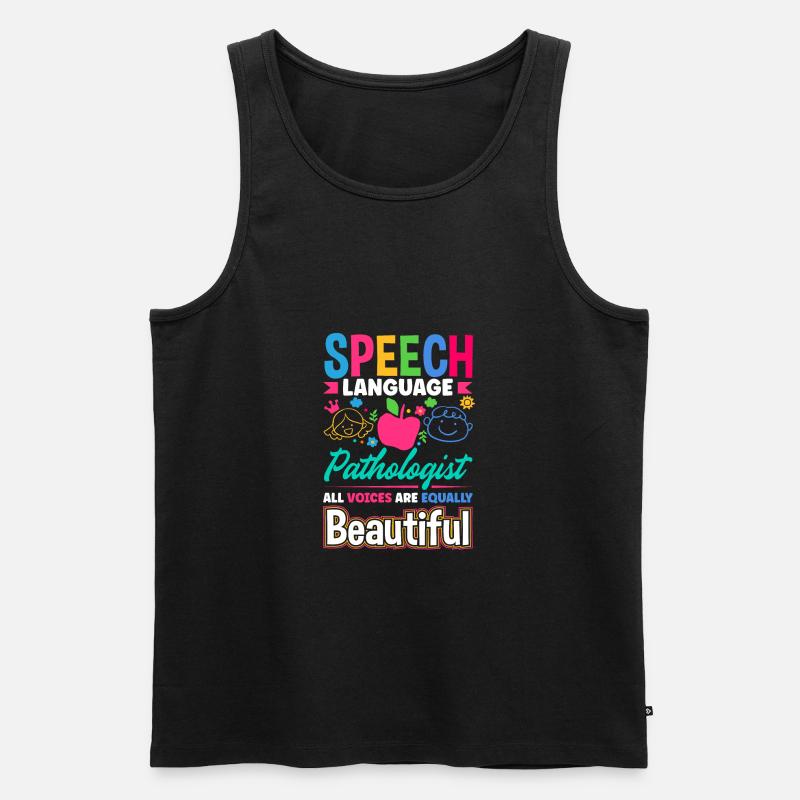 Speech Language Pathologist Pathology Speech - Männer Premium Bio Tank Top - Schwarz