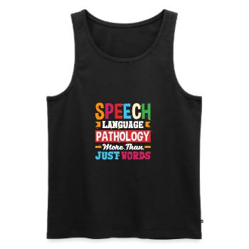 Speech Language Pathologist Speech Therapist - Männer Premium Bio Tank Top - Schwarz - Vorne - AI Model Male 178 light (178cm)