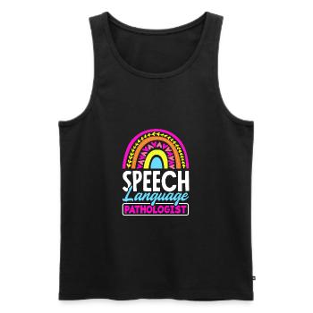 Speech Language Pathologist Speech Therapy - Männer Premium Bio Tank Top - Schwarz - Vorne - AI Model Male 178 light (178cm)