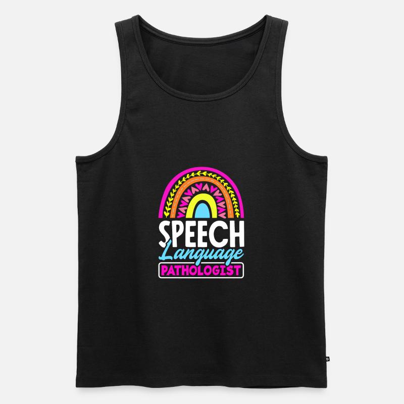 Speech Language Pathologist Speech Therapy - Men's Premium Organic Tank Top - black
