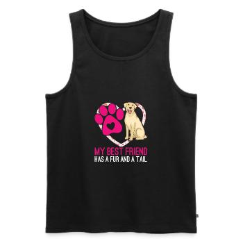 Labrador Retriever Bester Freund Hat Fell Und - Männer Premium Bio Tank Top - Schwarz - Vorne - Michal (187cm)