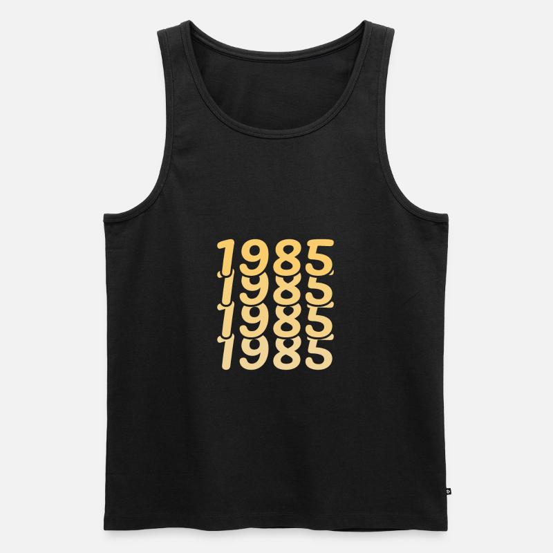 1985 - Männer Premium Bio Tank Top - Schwarz