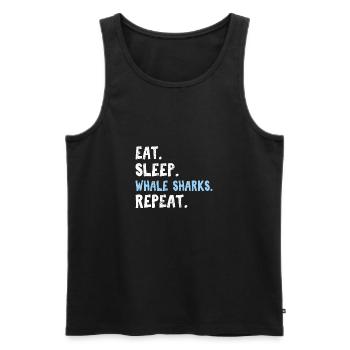 Eat Sleep Whale Sharks Repeat Cute Whale Shark Lov - Männer Premium Bio Tank Top - Schwarz - Vorne - AI Model Male 178 light (178cm)
