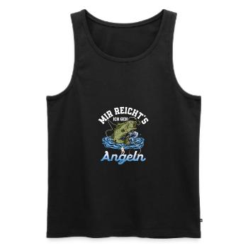 It's enough for me I go fishing fisherman angler - Men's Premium Organic Tank Top - black - Front - AI Model Male 178 light (178cm)