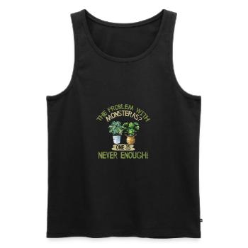 Monsteras One Is Never Enough Monster Mom Monstera - Männer Premium Bio Tank Top - Schwarz - Vorne - AI Model Male 178 light (178cm)