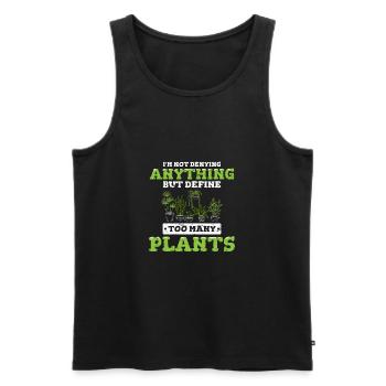 Define Too Many Plants Funny Plant Lover House Pla - Men's Premium Organic Tank Top - black - Front - AI Model Male 178 light (178cm)