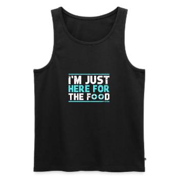 I'm Just Here For The Food Kreuzfahrt - Männer Premium Bio Tank Top - Schwarz - Vorne - Michal (187cm)
