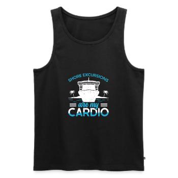 Shore Excursions Are My Cardio Kreuzfahrt - Männer Premium Bio Tank Top - Schwarz - Vorne - Michal (187cm)