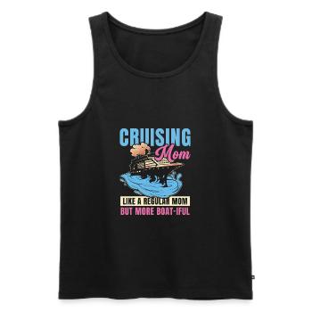 Kreuzfahrt Mom like A Normal Mom But Boat-iful - Männer Premium Bio Tank Top - Schwarz - Vorne - Michal (187cm)