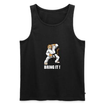 Lustige Karate-Ausrüstung - Karate Japanische - Männer Premium Bio Tank Top - Schwarz - Vorne - Michal (187cm)